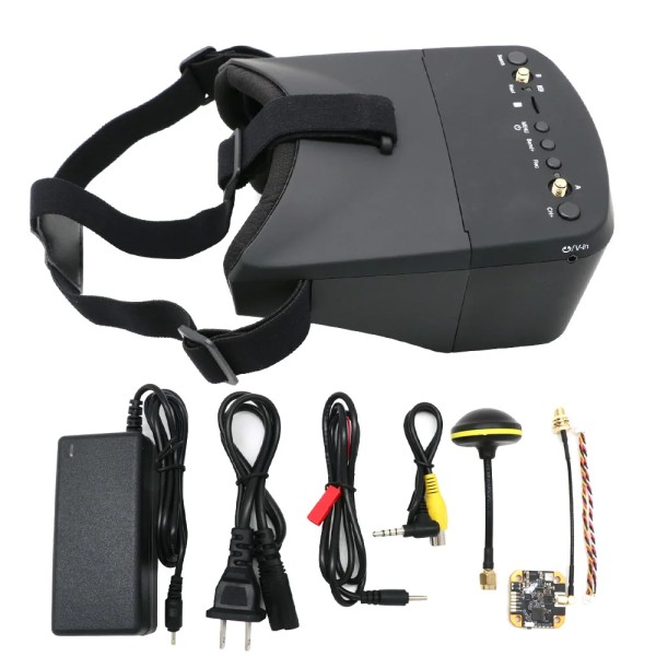 EV800D 5.8G 4.9G 40CH 5 Inch Headset HD DVR Diversity FPV Glasses W/ 25-1300mW Switchable FPV Transmitter VTX for RC FPV Drone